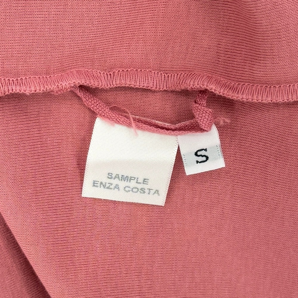 ENZA COSTA Cotton Knit Easy Tank Womens Small PInk Sleeveless Top Minimalist NEW - Picture 12 of 13